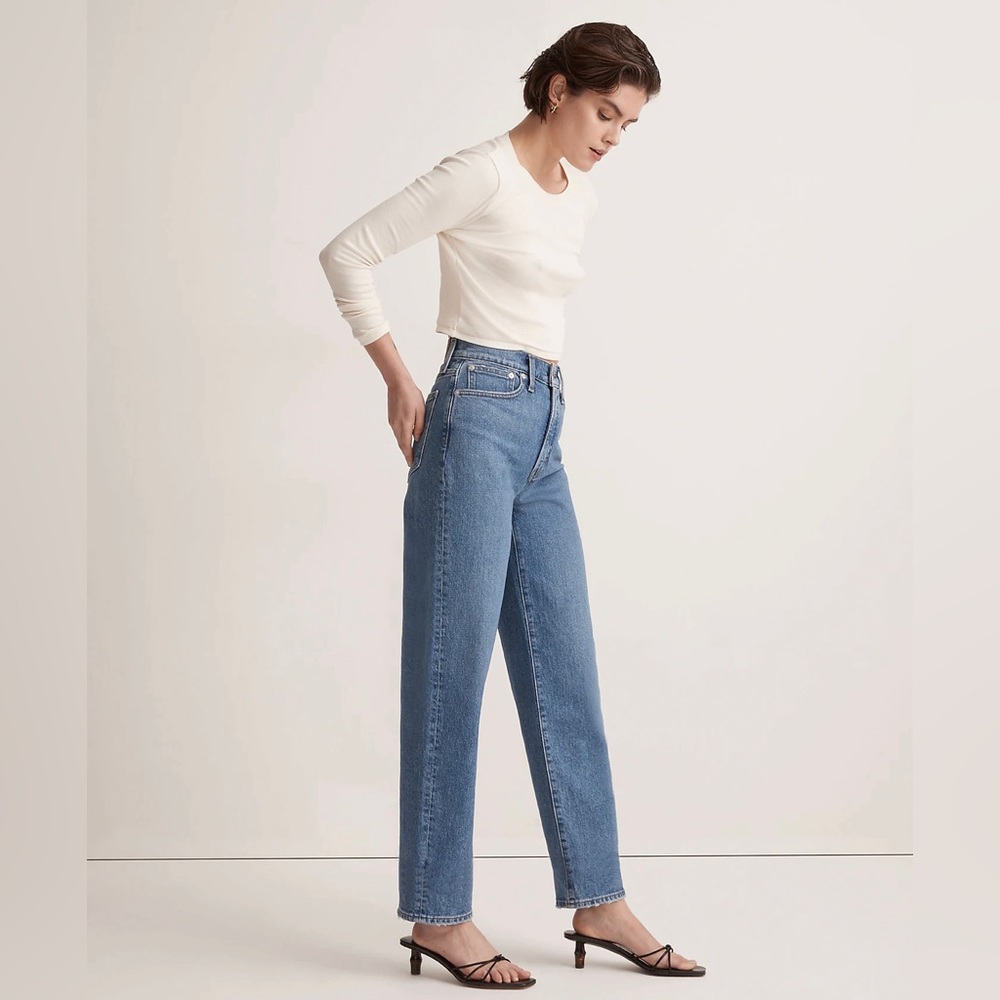 NWT Madewell The Petite Perfect Vintage Straight Jean in Earlwood Wash - Picture 3 of 8